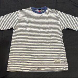 Tommy Hilfiger Pioneer Authentic Workwear Striped Blue/Cream Youth/Teen/Men Tall